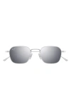 Maui Jim Mekala Classic 48mm Polarized Square Sunglasses In Silver