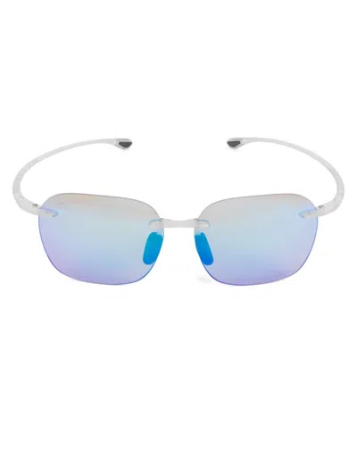 Maui Jim Men's 50mm Polarized Rectangular Sunglasses In Blue