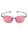 Maui Jim Men's 50mm Rimless Sunglasses In Pink