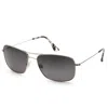 Maui Jim Men's 59mm Silver Sunglasses In Gray