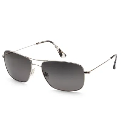 Maui Jim Men's 59mm Silver Sunglasses In Gray