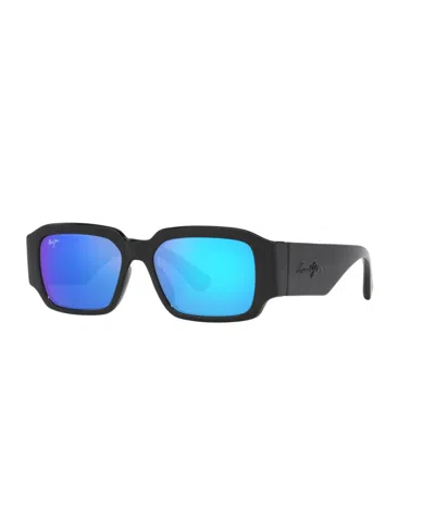 Maui Jim Unisex Polarized Sunglasses, Kupale In Black Shiny