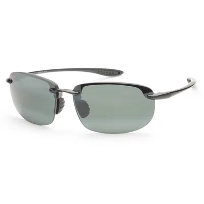 Maui Jim Men's Hookipa 64 Mm Black Sunglasses