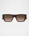 Maui Jim Men's Kenui Nylon Rectangle Sunglasses In Brown