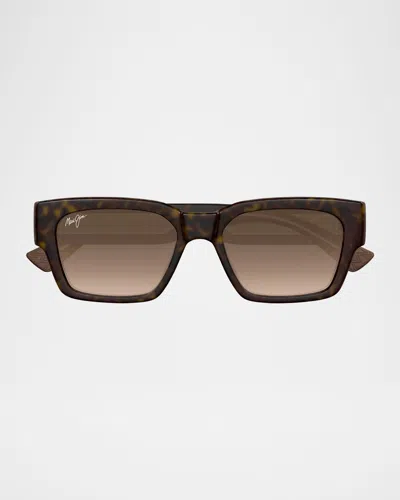 MAUI JIM MEN'S KENUI NYLON RECTANGLE SUNGLASSES