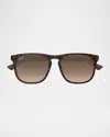 Maui Jim Men's Kupaa Nylon Square Sunglasses In Brown