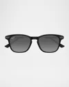 Maui Jim Manaolana 51mm Polarized Square Sunglasses In Black