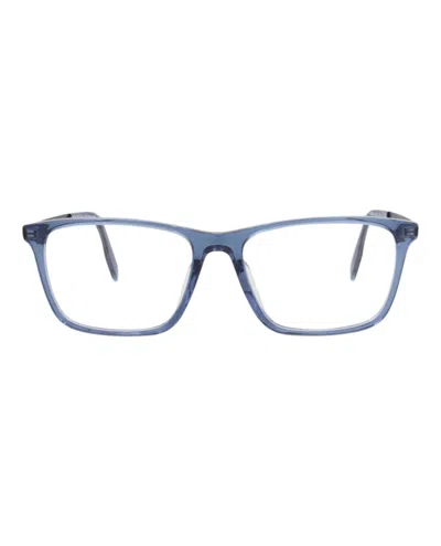 Pre-owned Maui Jim Men's  Squareframe Acetate And Stainless Stee Shirtl Optical Frames In Blue Blue Transparent