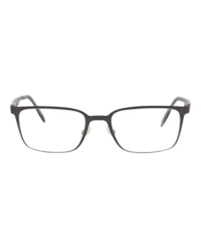 Pre-owned Maui Jim Men's  Squareframe Stainless Stee Shirtl Optical Frames In Gunmetal Grey Transparent (mjo210