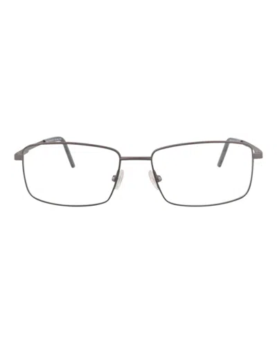 Pre-owned Maui Jim Men's  Squareframe Stainless Stee Shirtl Optical Frames In Gunmetal Gunmetal Transparent (mj