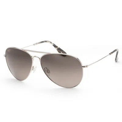Maui Jim Men's Mavericks 60 Mm Silver Sunglasses