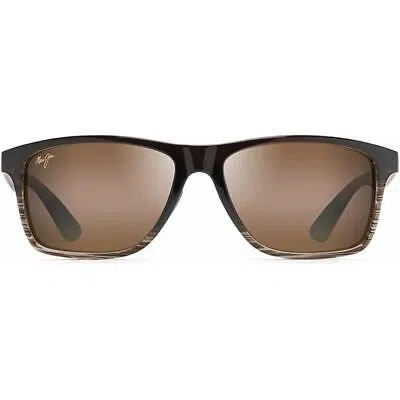 Pre-owned Maui Jim Men's Onshore Polarized Sunglasses - Large In Brown
