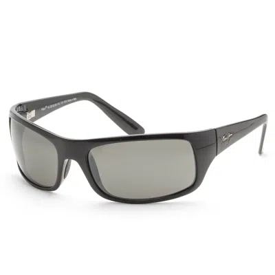 Maui Jim Men's Peahi 65 Mm Black Sunglasses