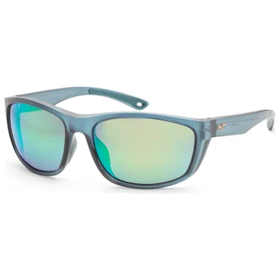 Maui Jim Predator 03 Logo-plaque Sunglasses In Blue