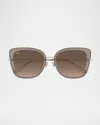 Maui Jim Men's Violet Lake Titanium And Acetate Cat-eye Sunglasses In Brown