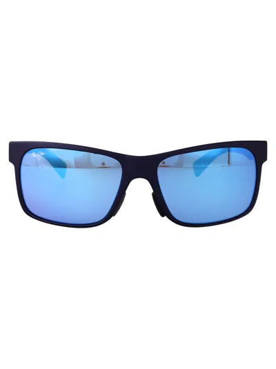 Maui Jim Metal Matte Blue Nylon Sunglasses