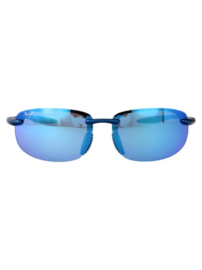 Maui Jim Metal Matte Blue Nylon Sunglasses