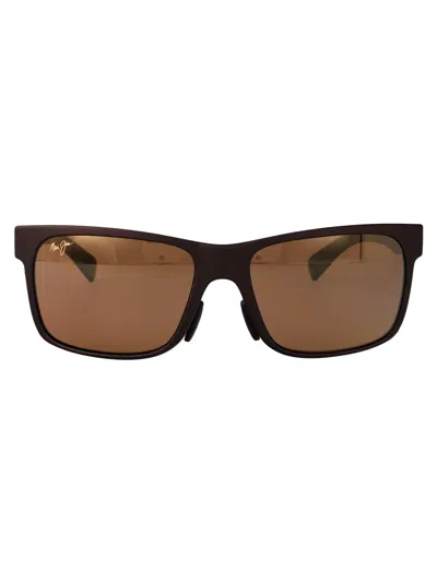Maui Jim Metal Matte Brown Nylon Sunglasses