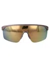 Maui Jim Metal Matte Light Brown Plastic Sunglasses In Brown