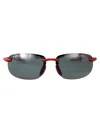Maui Jim Metal Matte Red Nylon Sunglasses In Gray