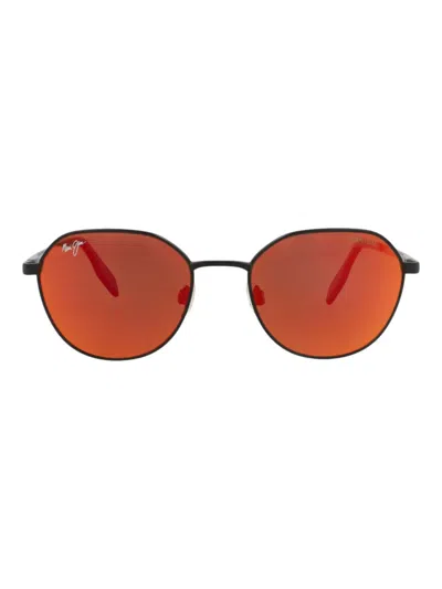 Maui Jim Metal Round/oval Unisex Sunglasses In Brown