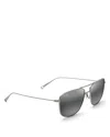 Maui Jim Mikioi Aviator Polarized Sunglasses, 54mm In Gray/gray Polarized Gradient