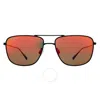 Maui Jim Mikioi Hawaii Lava Navigator Sunglasses Rm887-02 54 In Black