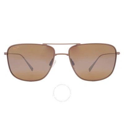 Maui Jim Mikioi Hcl Bronze Navigator Men's Sunglasses H887-01 In Brown