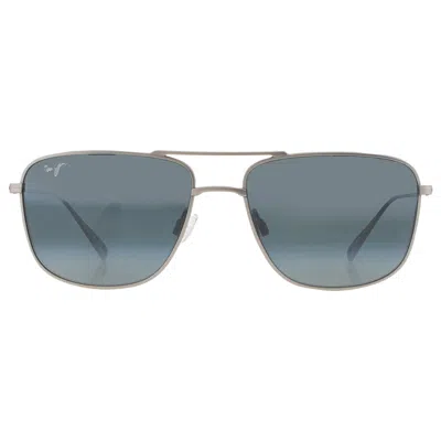 Maui Jim Mikioi Neutral Grey Navigator Titanium Men's Sunglasses 887-17 54