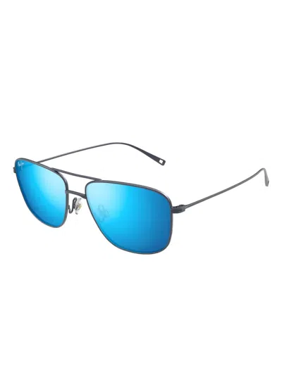 Maui Jim Mikioi Square Sunglasses In Blue