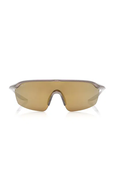 Maui Jim Miona Shield Sunglasses In Gold