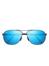 Maui Jim Mirrored Sunglasses In Blue