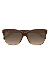 Maui Jim Mj0744s Tortoiseshell Square-frame Sunglasses In Brown