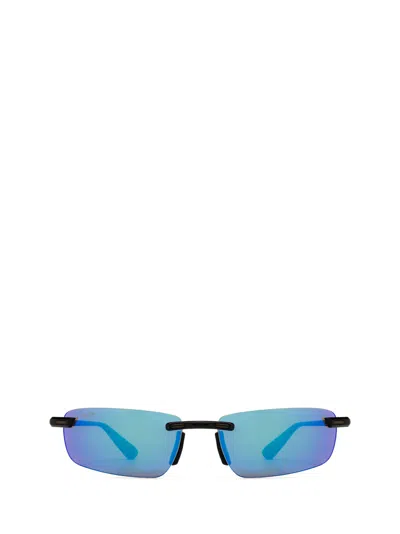 Maui Jim Mj630 Shiny Black W/ Blue Sunglasses