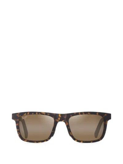 Maui Jim Moaka Square-frame Sunglasses In Brown