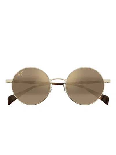 Maui Jim Mokupuni Round Sunglasses In Brown