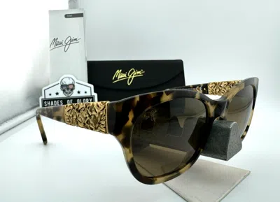 Pre-owned Maui Jim Monstera Leaf Mj 747-21b Havana 24k Bronze Polarized Sunglasses In Hcl Bronze Polarized