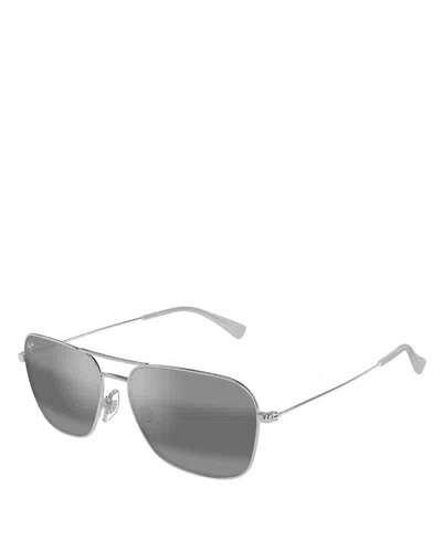 Maui Jim Na'auao Aviator Sunglasses, 58mm In Gray