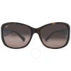 Maui Jim Nalani Maui Rose Butterfly Sunglasses Rs295-10 61 In Dark / Rose / Tortoise