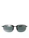 Maui Jim Grey Black Gloss Titanium Sunglasses In Gray