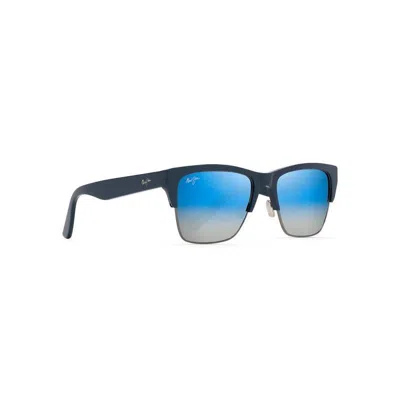 Maui Jim Navy Blue Dual Mirror Sunglasses For Men