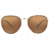 Maui Jim Noni Hcl Bronze Oval Unisex Sunglasses H854-10 54 In Bronze / Gold / Tortoise