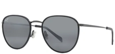 Pre-owned Maui Jim Noni Mj 854-02 Titaniun Gunmetal Neutral Grey Polarized Sunglasses