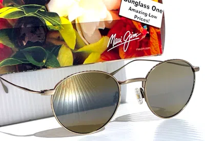 Pre-owned Maui Jim North Star Gold Titanium Polarized Bronze Lens Sunglass H757-16m