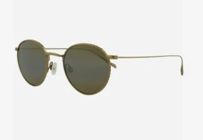 Pre-owned Maui Jim North Star Mj 757-16m Gold W/ Hcl Bronze Polarized Round Sunglasses