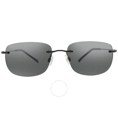 Maui Jim Ohai Neutral Grey Wrap Unisex Sunglasses 334-02 59 In Black / Grey