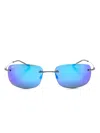 Maui Jim Ohai Square-frame Sunglasses In Black