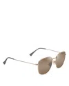 Maui Jim Olali Af Aviator Sunglasses, 55mm In Gold With Green