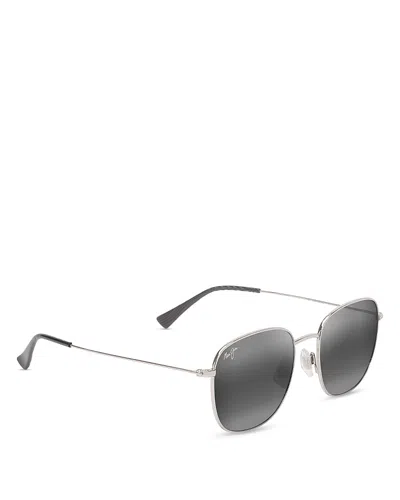 Maui Jim Olali Af Aviator Sunglasses, 55mm In Metallic