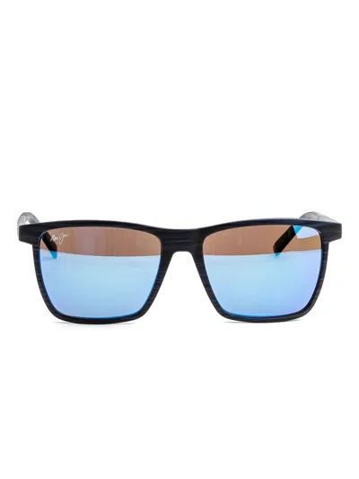 Maui Jim One Way Square Sunglasses In Blue